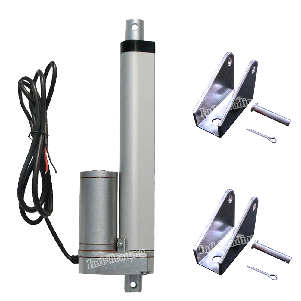 Newsmarts 6 inch Linear Actuator Motor 6 Stroke DC 12V Heavy Duty 1500N/330 lbs Maximum Lift with Mounting Brackets Newsmarts 6 inch Linear Actuator Motor 6 Stroke DC 12V Heavy Duty 1500N/330 lbs Maximum Lift with Mounting Brackets