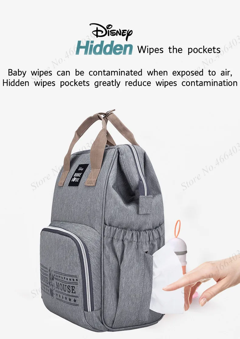 disney Сумка для беременных Пеленки сумки для кормления путешествия рюкзак уход за ребенком Микки милый водонепроницаемый мокрой мешок большой Mommy Bagssac Couche