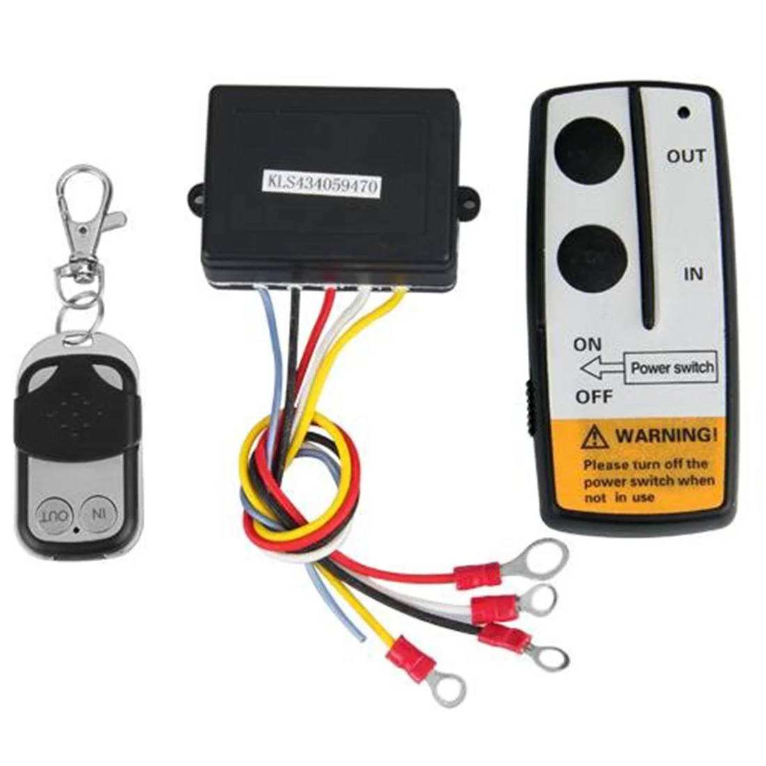 Marsnaska Universal Wireless Winch Remote Control Kit 12V 50ft 2 Remotes With Indicator light