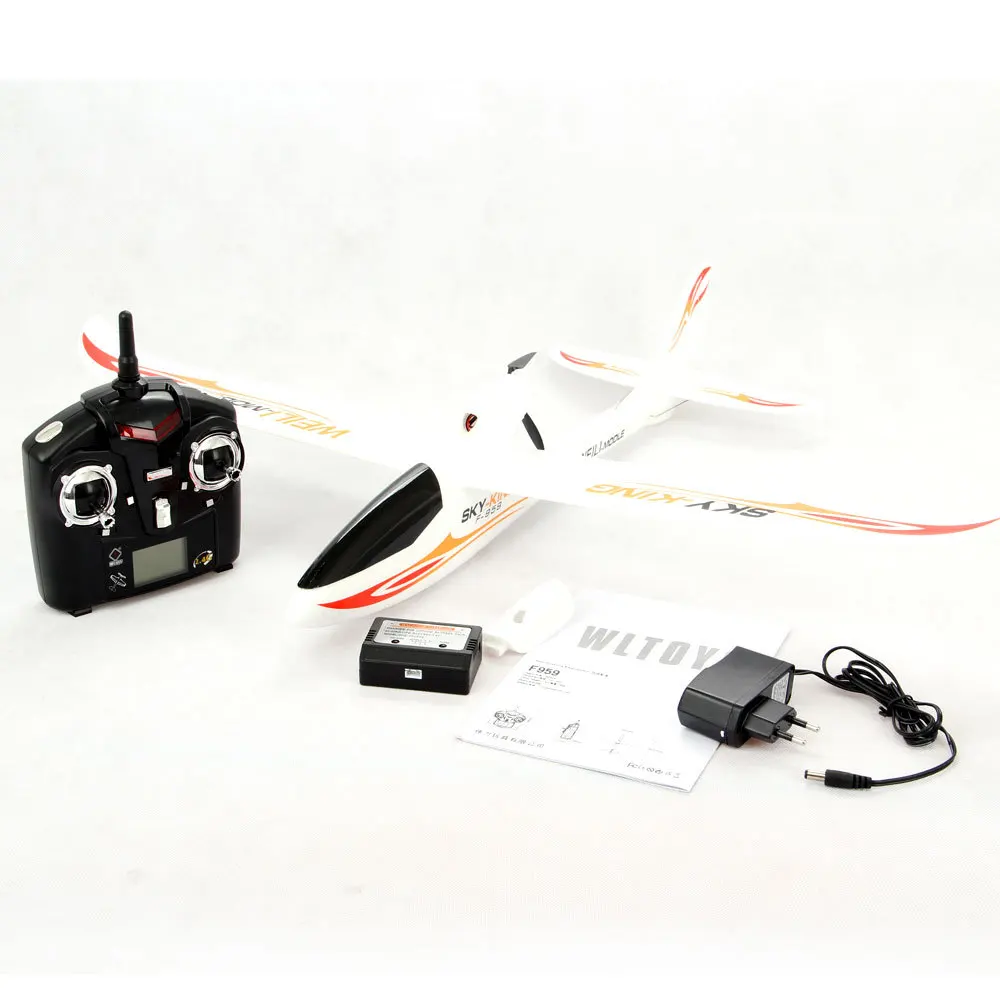 Оригинальные Wltoys F959 Sky King 3CH RC самолет с нажимной скоростью планер фиксированным