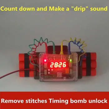 

Dismantling Count down Time bomb open 12V lock Disassembly line Password Remote detonating bomb real life room escape prop