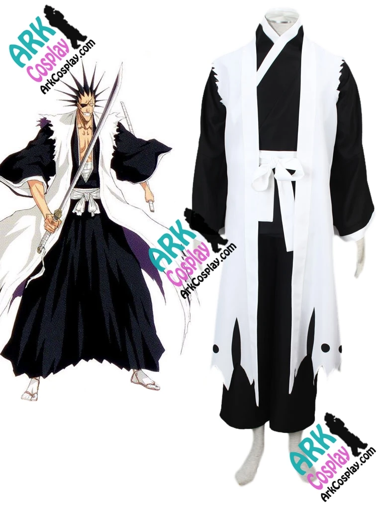 Bleach Zaraki Kenpachi Cosplay Kimono Cosplay White Mens Bleach Cosplay