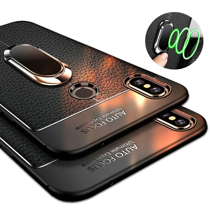 

New Ring Stand Case For Xiaomi Redmi Note 6 Pro Note 5 Back Cover Silicone for Xiaomi Mi A2 8 Lite Redmi 6 Pro Note 6 6A Case