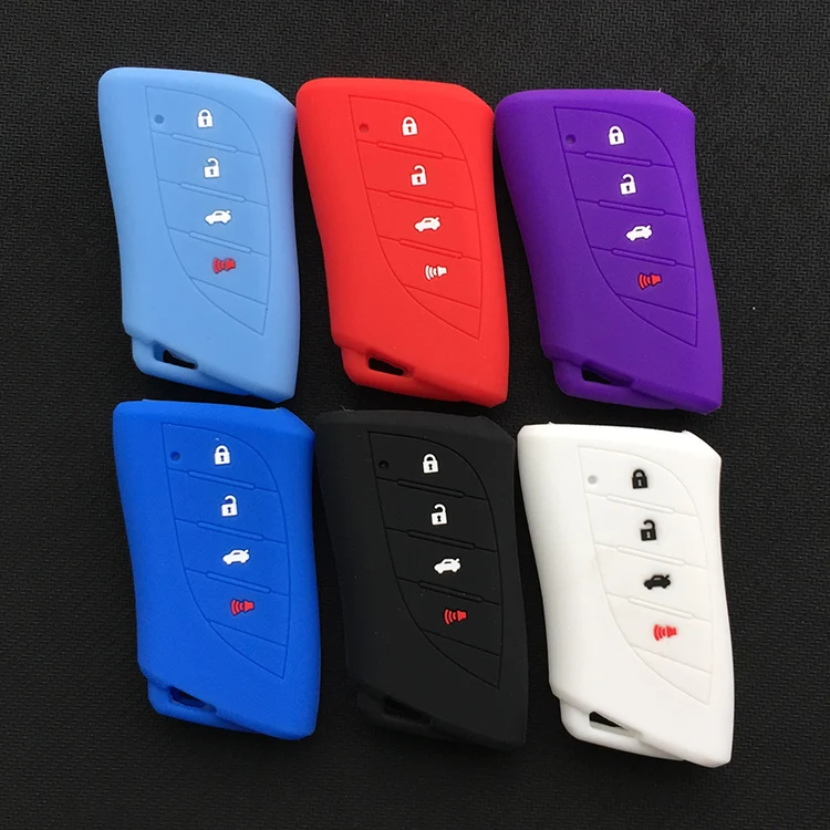 

silicone car key cover case for lexus ls500 ls500h lc500 lc500h 4 buttons Smart Key 2018 2019