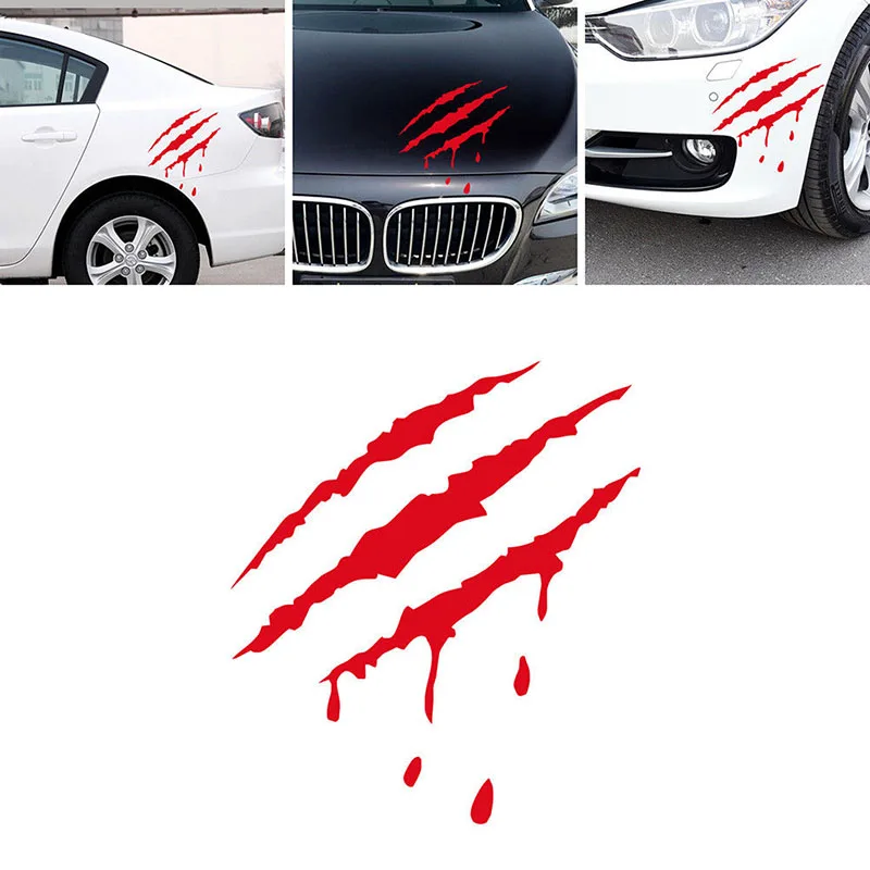 Pegatina roja para coche calcomanías de Garra Para Decoración Accesorios para Exterior