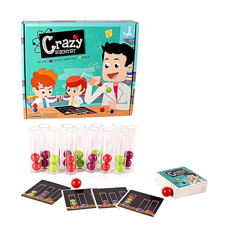 Juego de mesa de científico loco Juego de tubos de ensayo Juego de pen Juego de mesa de científico loco Juego de tubos de ensayo Juego de pen
