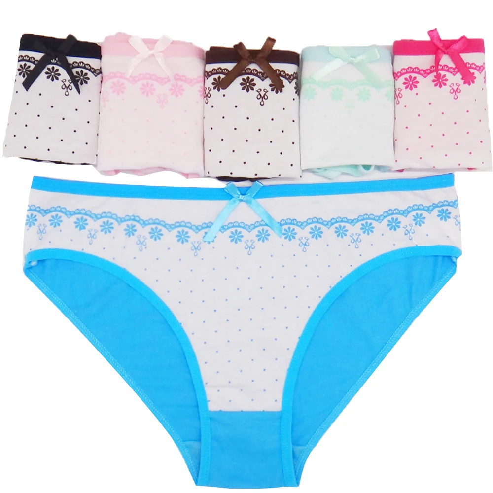 Lot of 600 Flower Cotton Lady Bikini Panties Spandex Women Short Brief