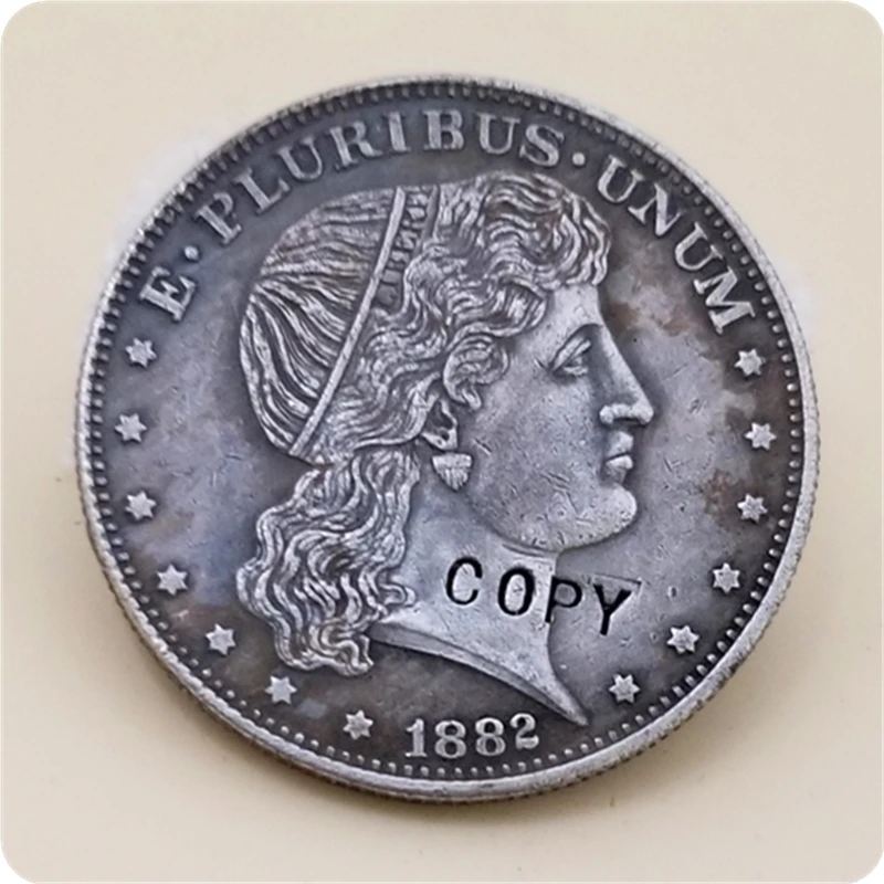 COPY REPLICA USA 1882 50C Shield Earring Half Dollar Patterns COIN FREE SHIPPING | Дом и сад