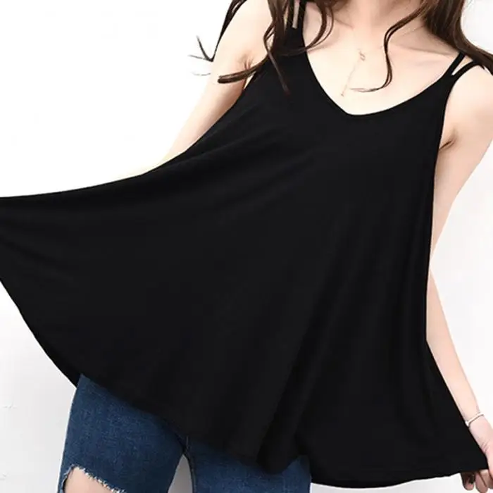Hot Women Vest Sleeveless V-Neck Loose Sling Tank Top for Summer CGU 88
