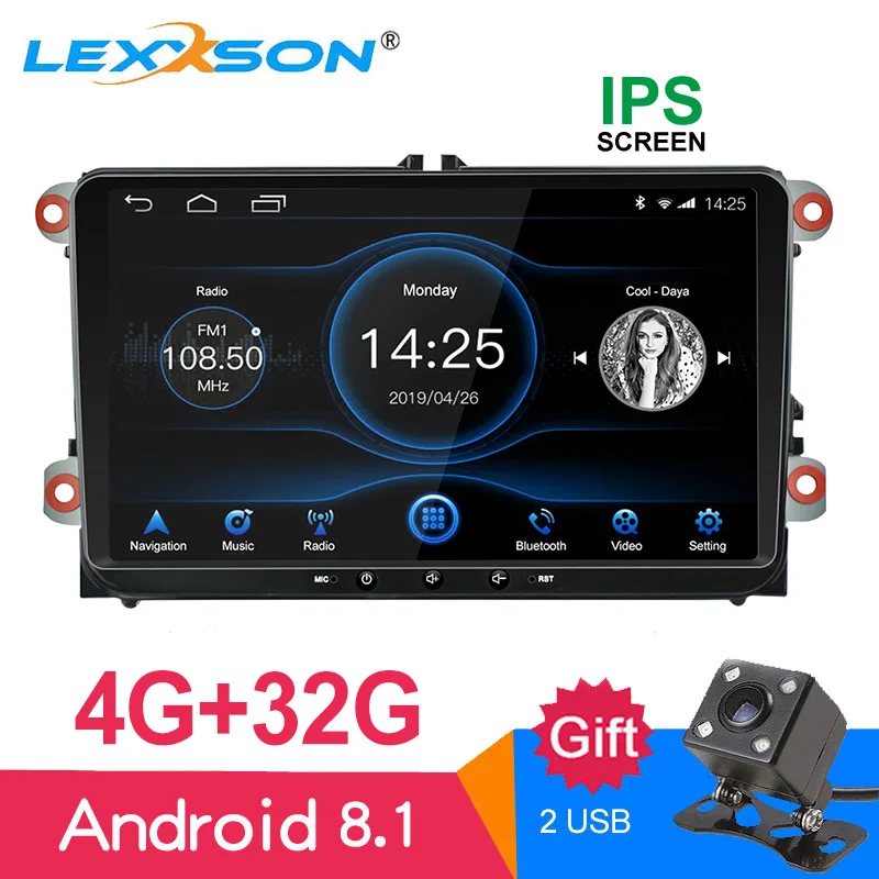 Ips Android 8 1 4G + 32G 1080 P видео для Volkswagen/Golf/Polo/Tiguan/Passat/b7/b6/SEAT/leon/Skoda/Octavia gps MirrorLink AM FM RDS |