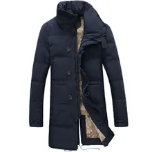 Winter Jacket Men White Duck Down Long Jackets Keep Warm Coat Casual Men’s thick Down Overcoat Outwear parka homme
