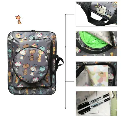Billige Cartoon Nette 8 K Kleine Kunst Tasche Kinder Kunst Set Zeichnung Kit Malerei Skizze Tasche Kunst Schule tasche Für Kinder