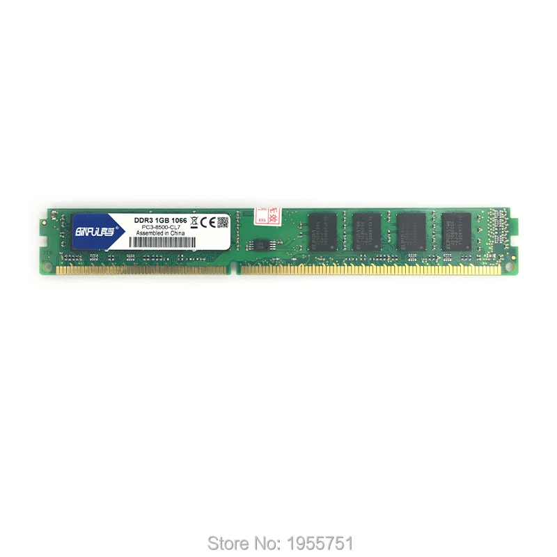 Binful бренд DDR3 PC3-8500 1 ГБ 1066 МГц для настольных ПК оперативная Память память 240pin совместим с хорошим настольным компьютером для Intel и AMD