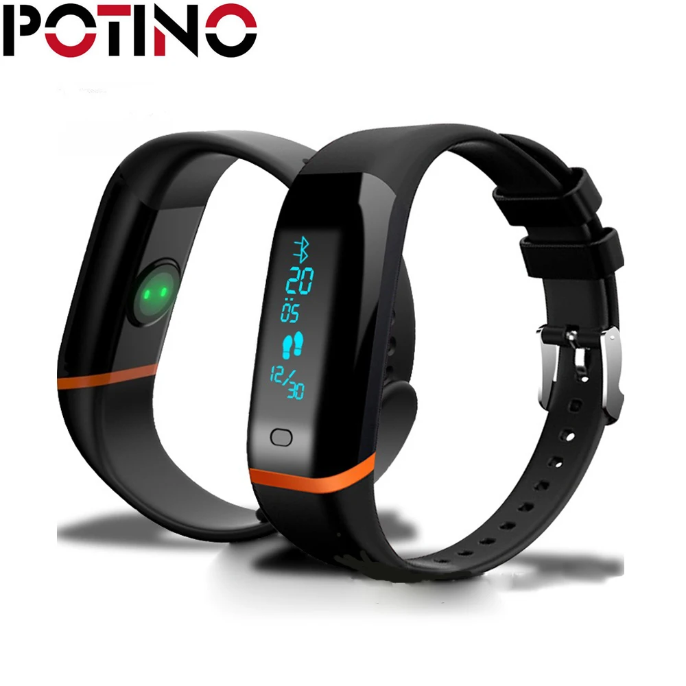 POTINO X12 Smart Band Heart Rate Monitor Fitness Tracker Bracelet PassometerSmart Wristband for iOS Android Smart