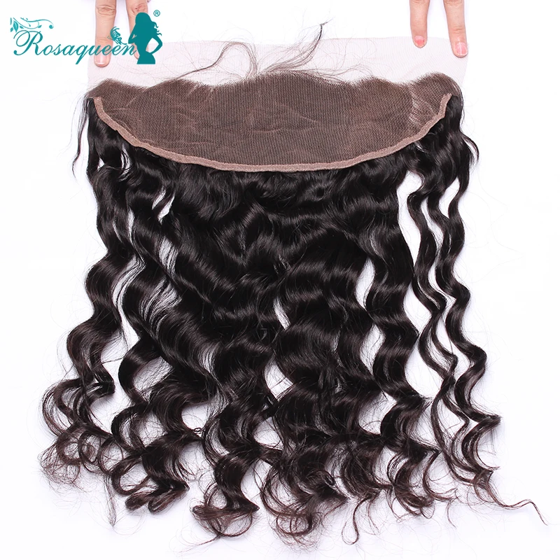 

3 Part Lace Frontal Closure 13x4 Free Shipping Virgin Cambodian Human Hair Loose Wave Lace Frontal Bleached Knots With Baby Hair