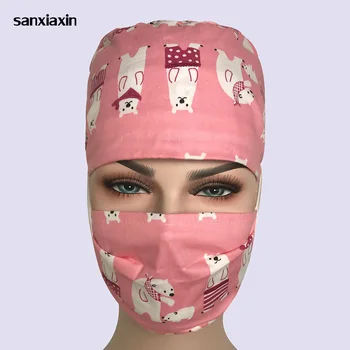 

surgical cap Pharmacy medical Scrub surgery Caps Nurse doctor hat Unisex Adjustable Medical Scrub Clinic Dental Operation Hat
