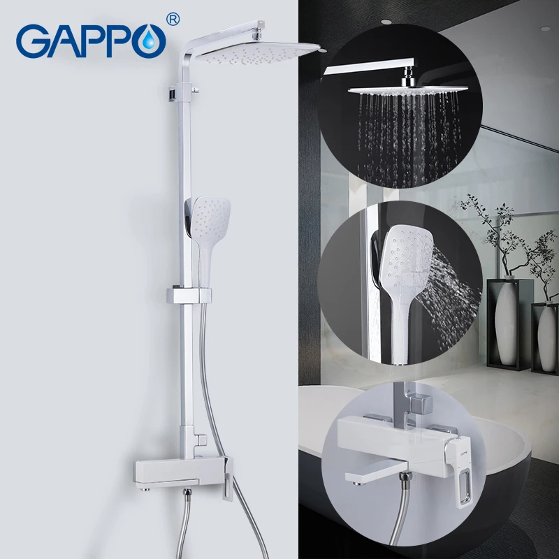 Смесители для душа GAPPO латунный настенный кран хромированный ванной