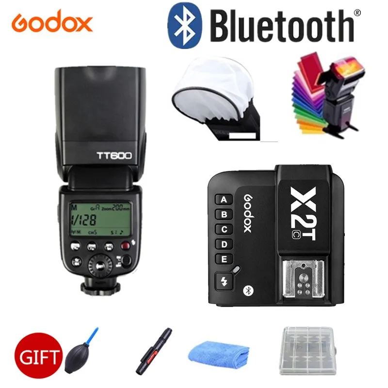 

Godox TT600 TT600S Flash Speedlite 2.4G Wireless TTL + X2T-C/N/S/F/O Trigger Bluetooth by Phone for Canon Nikon sony fuji olympu