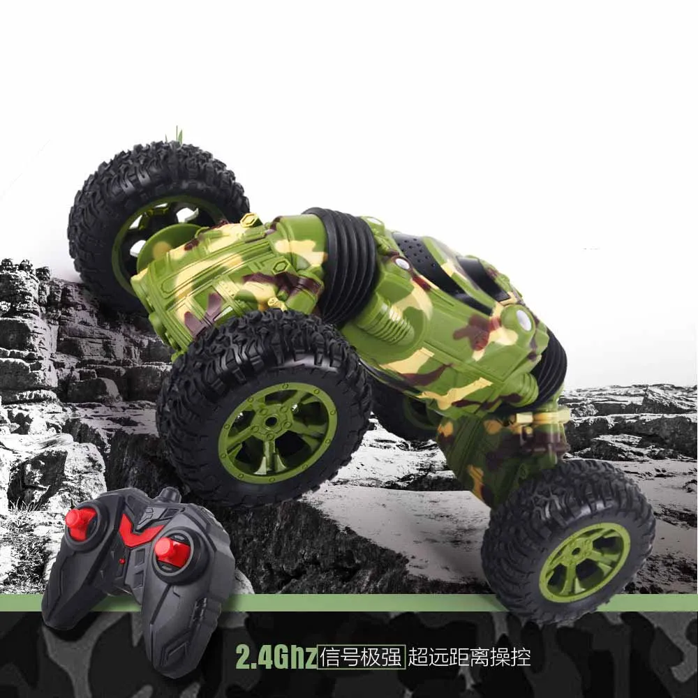 RC Car 4WD Truck Scale Double-sided 2.4GHz One Key Transformation All-terrain Vehicle Varanid Climbing Car Remote Control Toys