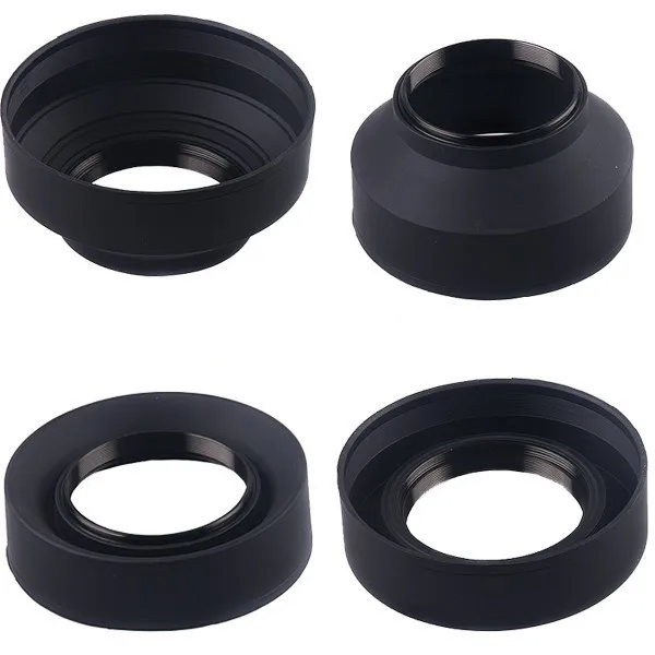 

Rubber Camera Lens Hood 49mm 52mm 55mm 58mm 62mm 67mm 72mm 77mm 82mm Wide angle/Standard/Telephoto for Nikon Canon DSLR