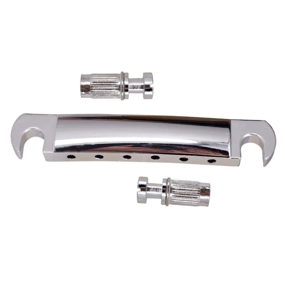 Osttrich 6 String Electric Guitar Tailpiece with Post Silver for Guitar