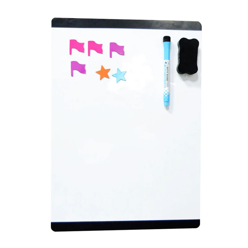 High Magnetic Board Whiteboard A4 21x30cm PVC Gift For Drawing Message Fridge Refrigerator UEJ - Цвет: Wide edge