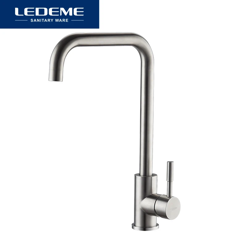 LEDEME Смеситель для кухни сталь SUS304 Цвет: нерж. L4998 4| |