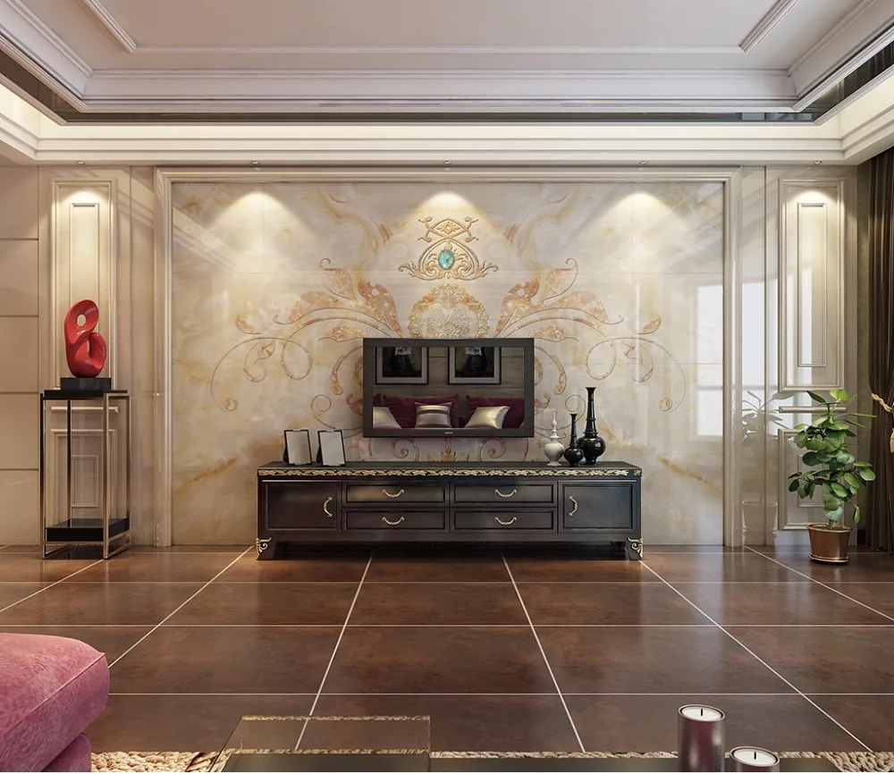 Bacaz 8D LineTexture 3d Marble Wallpaper Murals for Living Room TV ...