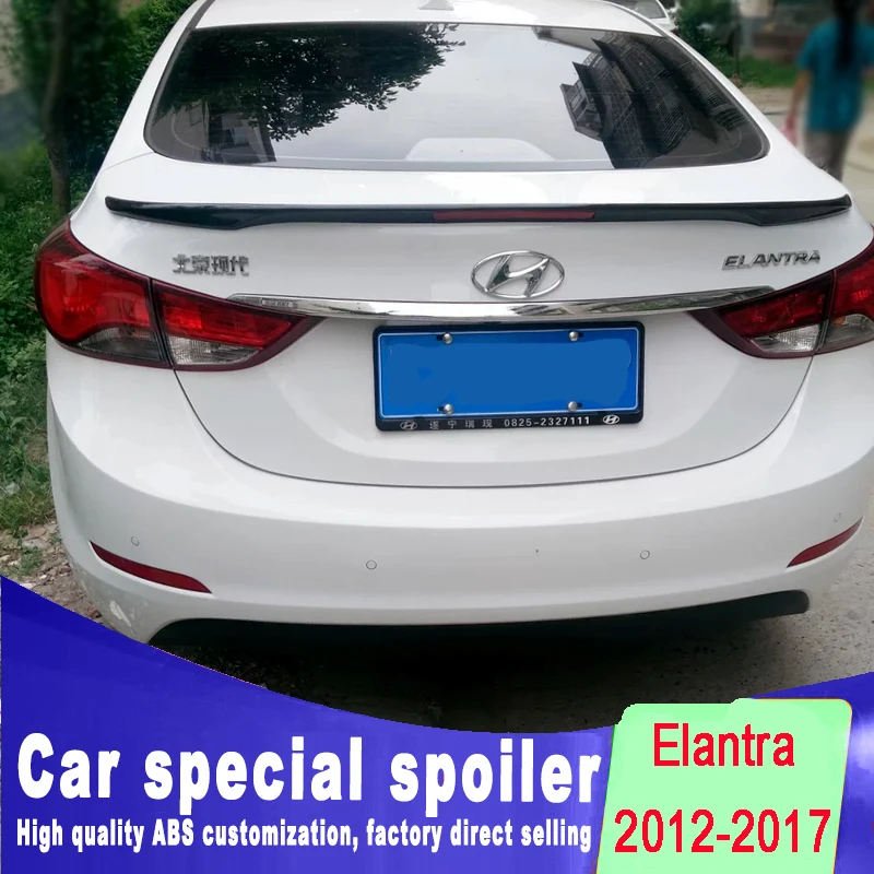 Высокое качество ABS Материал для HYUNDAI ELANTRA 2012 2013 спойлер заднего крыла узнать Стоп тормозной фонарь светодиодный свет