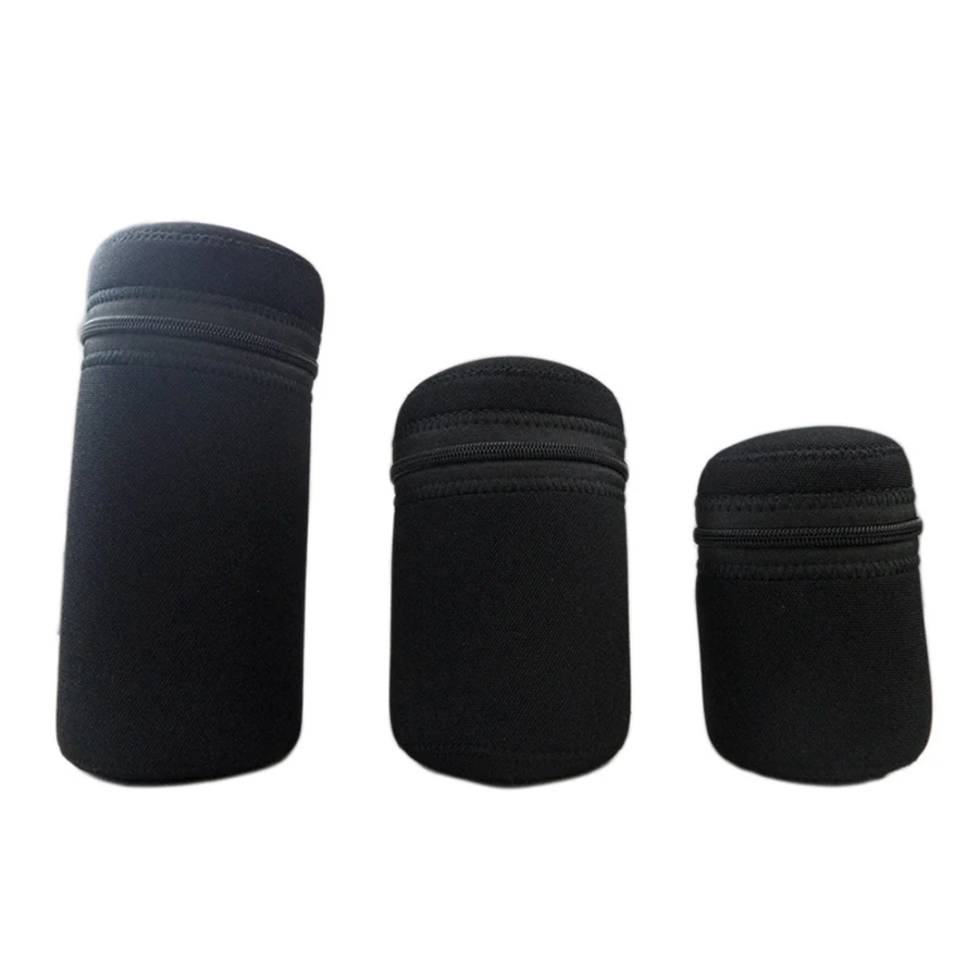 Goedkoop S M L Size Duurzaam Camera Lens Bag Pouch Beschermende Zwart Neopreen Beschermhoes Voor DSLR Lens