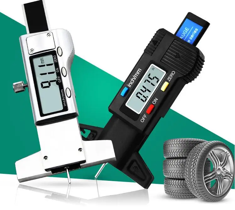 

ABS Digital Tyre Tire Tread Depth Tester Gauge 0-25.4mm Meter Measurer Tool Caliper LCD Display tpms tire monitoring system