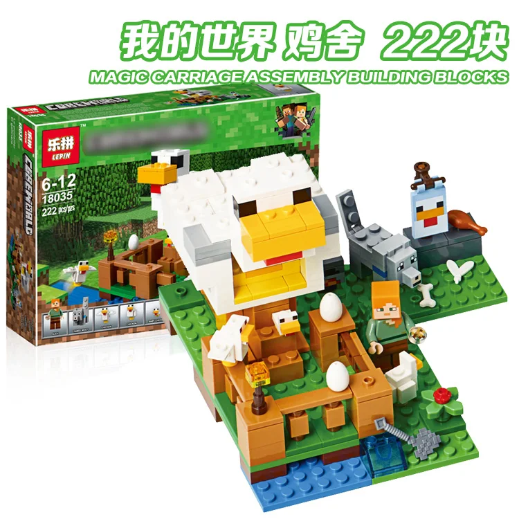 

Minecraft Set The Chicken Coop Alex Building Bricks Block Set Compatible With Lego 21140