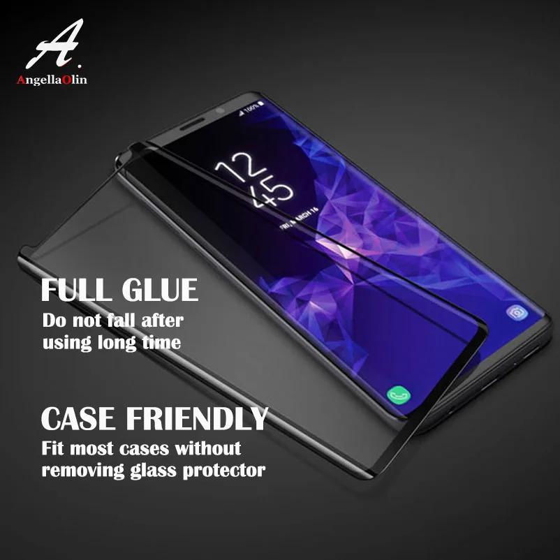 

For Samsung galaxy S10 E Note 9 8 S9 S8 Plus S7 S6 Edge Screen Protector FULL GLUE Tempered Glass Case Friendly Film 3D 6D