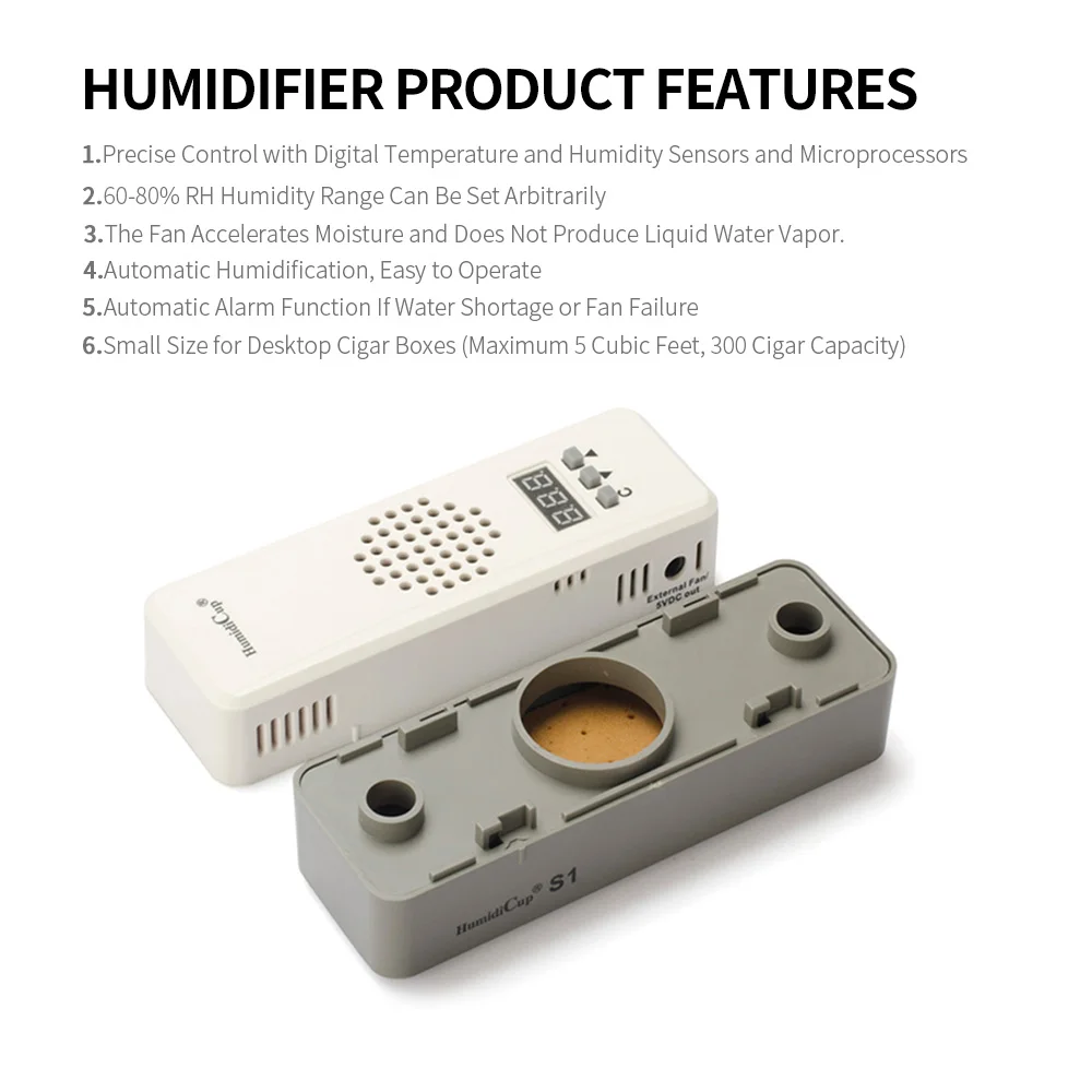 Cigar Humidifier Electronic Cigar Humidor/Cabinet Automatic lasting Moisturizing Humidifier S1 Cigar Humidifier Electronic Cigar Humidor/Cabinet Automatic lasting Moisturizing Humidifier S1