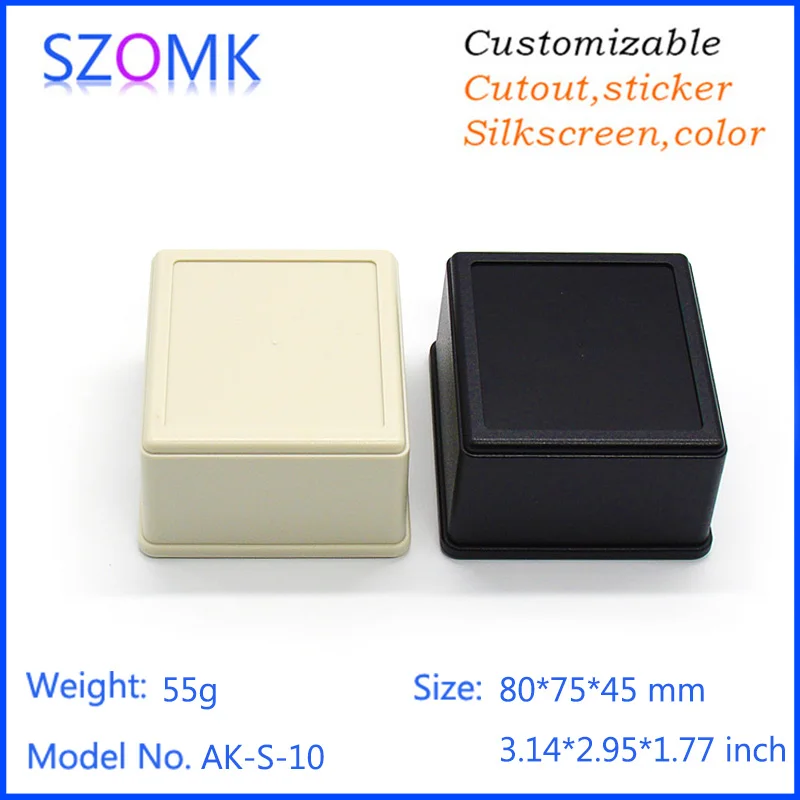 

1 pc, 80*75*45mm china market of electronic power supply enclosure diy pcb box plastic box for electronic project instrument box