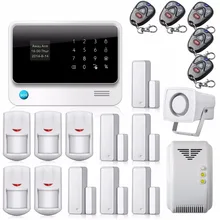 2016 2.4G Teclado Táctil Sistema de Alarma de Seguridad Inalámbrica WIFI Hogar IOS Android APP Control Remoto Detector de Fugas de Gas
