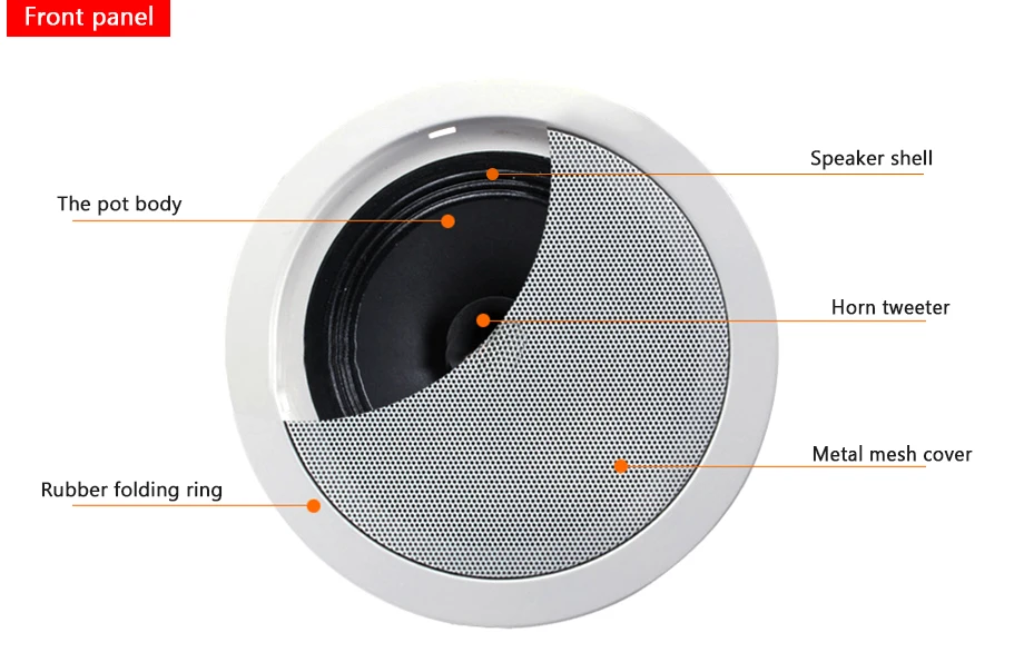 Hifi круглый потолочный динамик TD-205 4,5 дюймов 6 Вт в настенные колонки