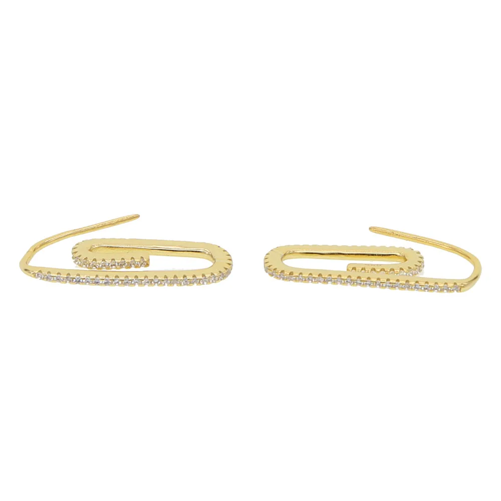 

Wedding new Fashion Ear Jewelry top Safety Pin Earrings For Women statement Earring Studs Brooch shape Gifts 100% 925 silver
