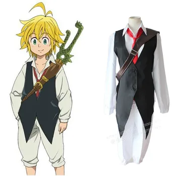 

Free Shipping Newest Anime The Seven Deadly Sins Nanatsu no Taizai Dragon's Sin of Wrath Meliodas Cosplay Costume Suits