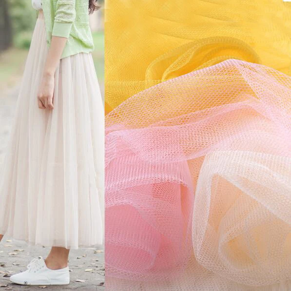 

10Yards 150cm Soft Tulle Mesh Lace Fabric Wedding Dress Cloth Netting Mosquito Net Solid Color Pettiskirt Veil Ball Gown Tutu