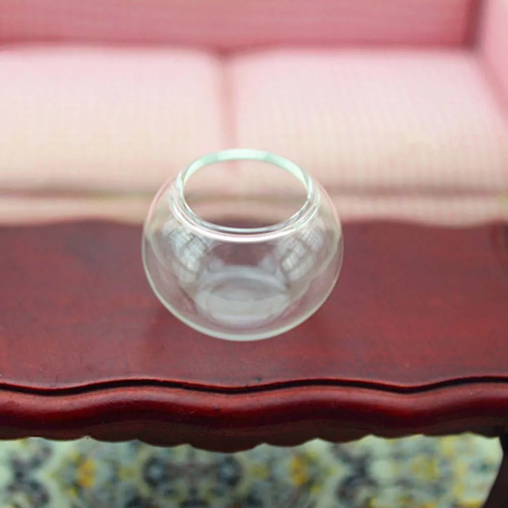 

1Pcs 1/12 Dollhouse Miniature Accessories Mini Glass Fish Jar Fishbowl Model Simulation Fish Tank Toy for Doll House Decoration