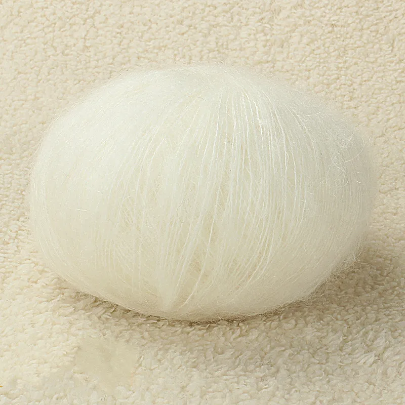 

25 g Mohair wool Yarn hand knitted South African Fine Mohair wool yarn For Hand Crocheting Shawls Scarves Sweater Summer Yarn