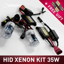 35 Вт DC фар HID комплект тонкий балласт Xenon лампы H1 H3 H7 H8/9/11 лет 9005 9006 все цвета 4300K 6000K 8000K 10000 к 12000 GLOWTEC