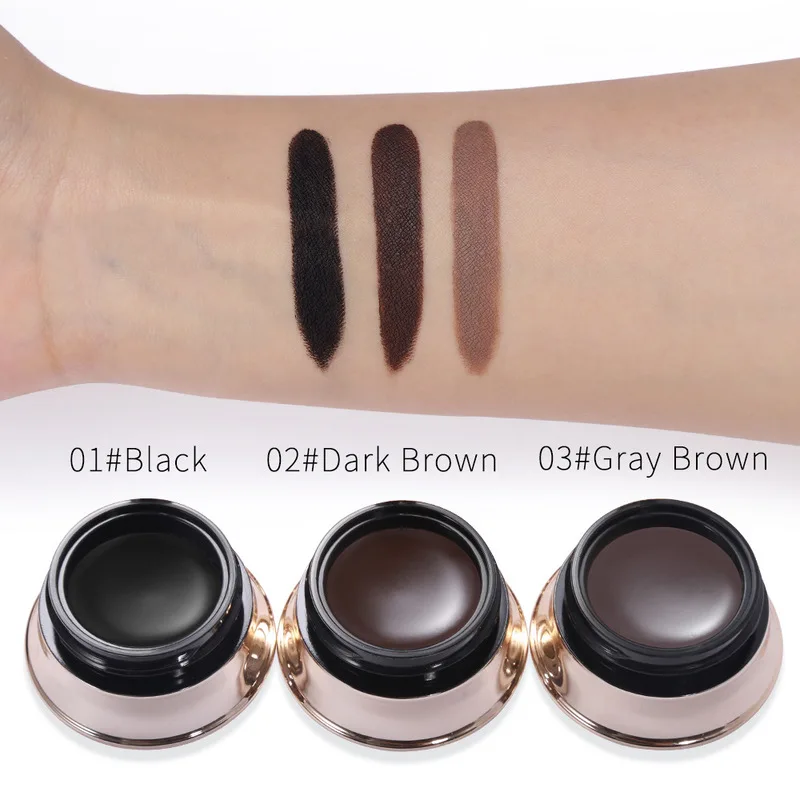 Waterproof Eyebrow Gel Makeup Bell Shaped Eyebrow Gel 3 Colors 3D Eye Brow Enhancers Cream Long Lasting Eyebrow Pomade TSLM1