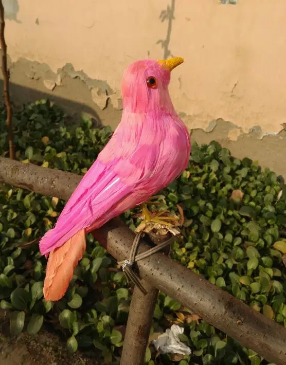 pink simulation dove model foam&furs cute dove doll gift about 30cm