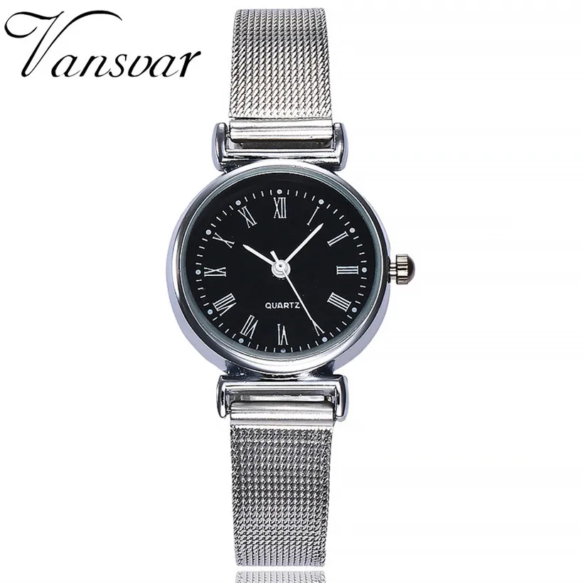 casual quartz stainless steel band marble strap watch analog wrist watch