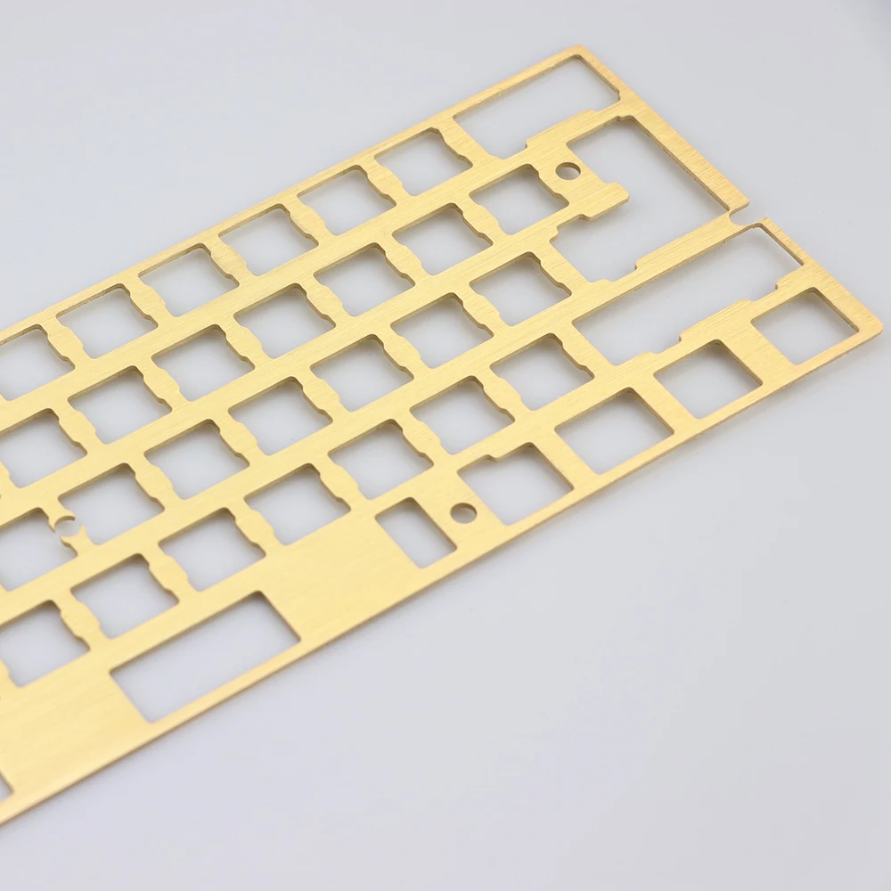 Mechanical keyboard cnc 60 brass drawing concurrence positioning plate support ISO ANSI for GH60 pcb 60%keyboard DIY