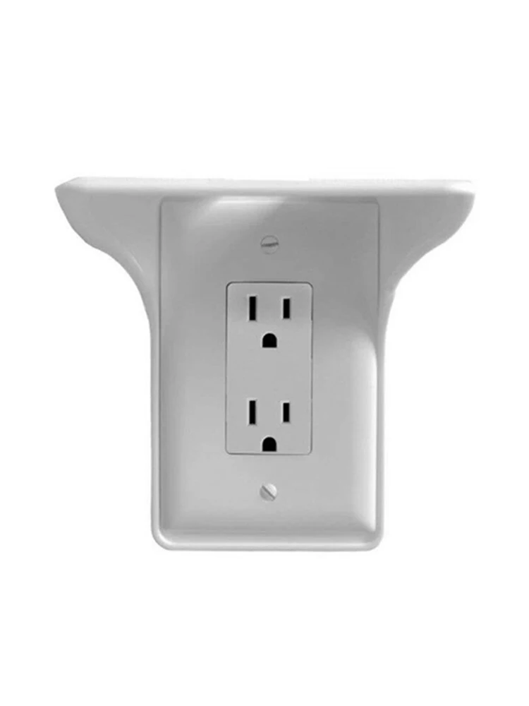 Multifunction Ultimate Outlet Telephone Easy Installation Wall Outlet Shelf Power Perch Shelf Washroom Charger Shaver Holder