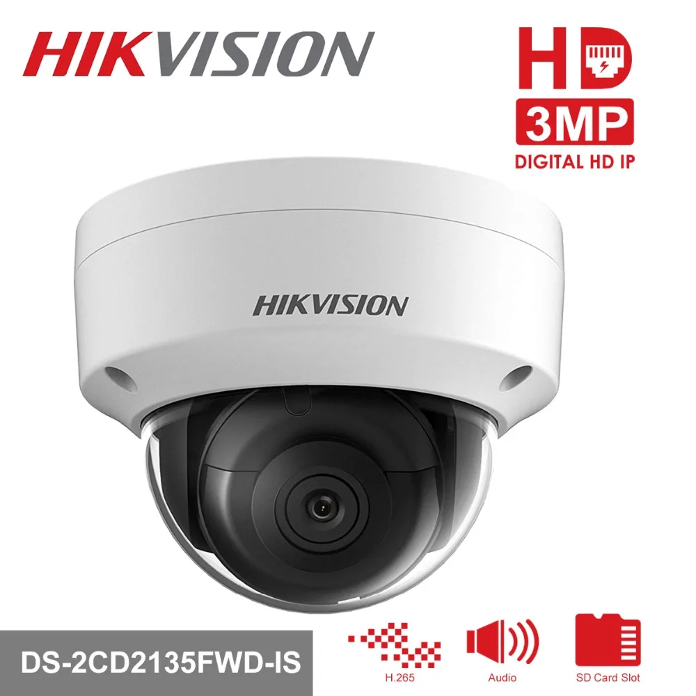 

HIK PoE IP Camera Outdoor DS-2CD2145FWD-IS 4MP CMOS IR Dome CCTV Security Camera 30m Night version POE & Audio