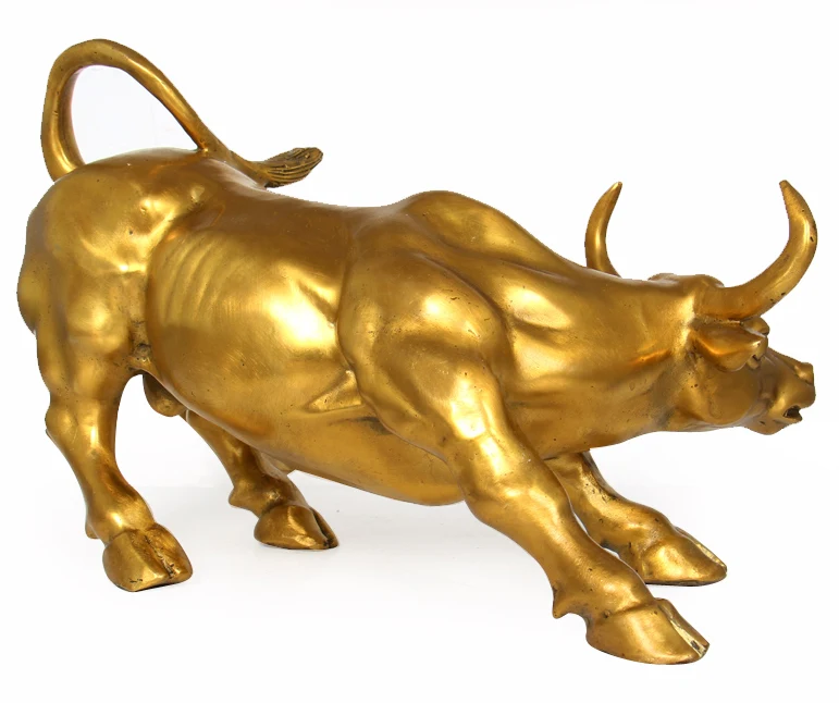 Латунная статуя быка с талисманом 19 см|money gold|money talismanmoney bull |